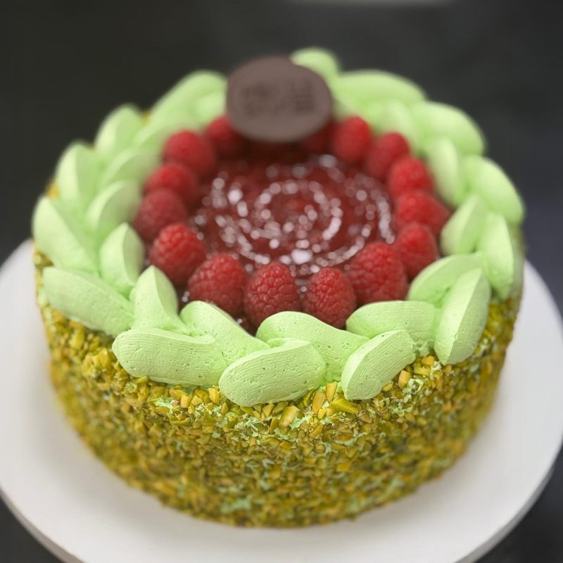 Pistachio Raspberry Cake